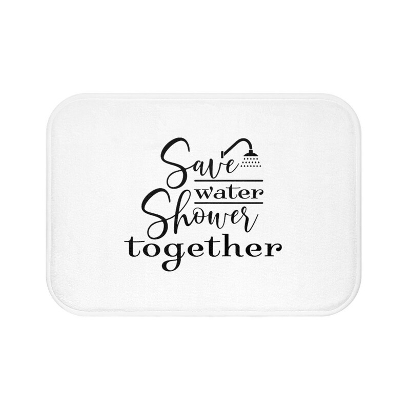 Save Water Shower Together Bath Mat Funny Bath Mat Etsy