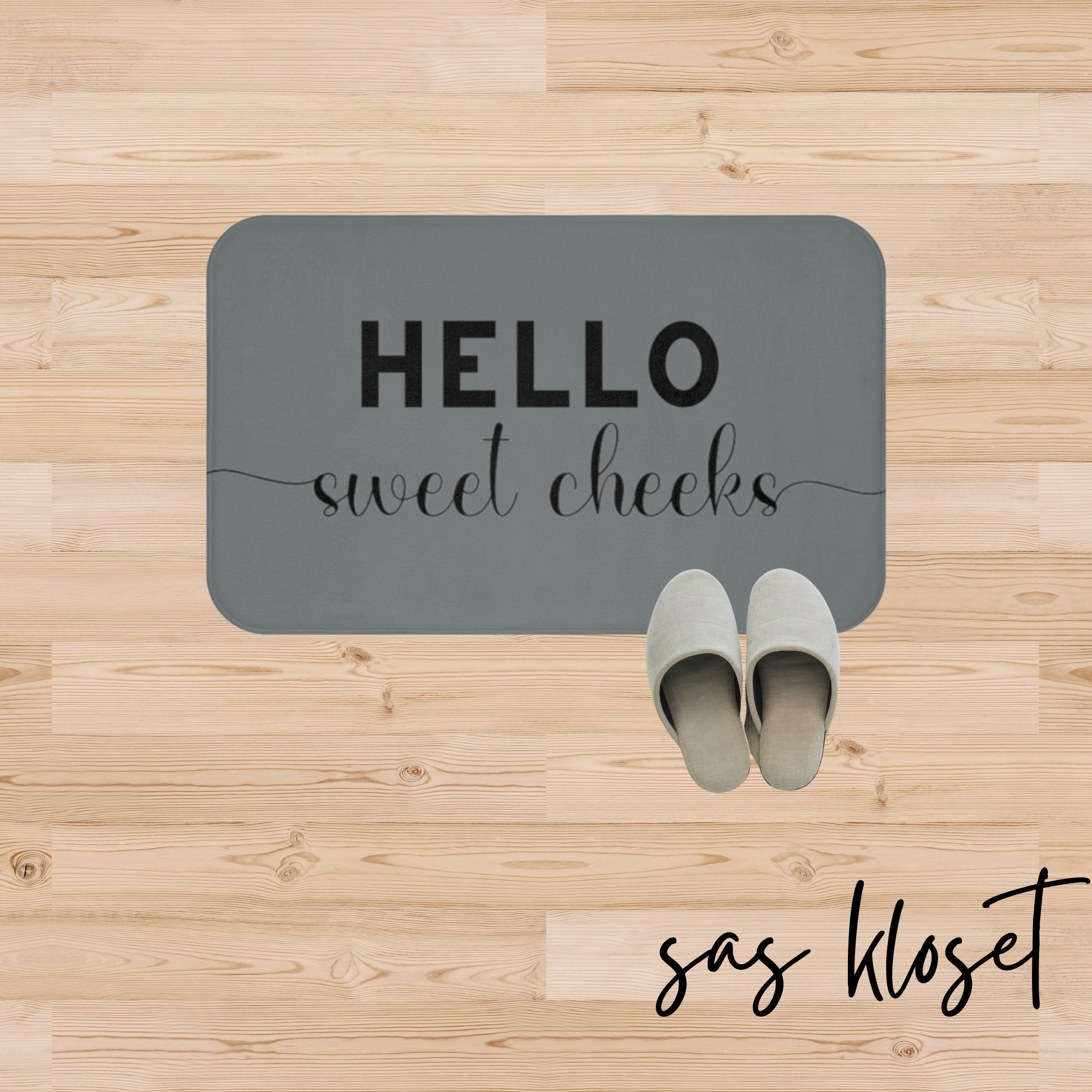 Hello Sweet Cheeks Bath Mat Funny Bath Mat Etsy