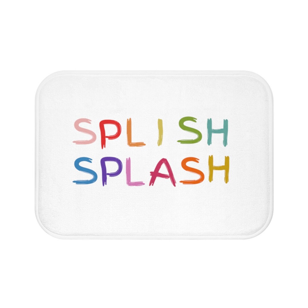 Splish Splash Bath Mat Minimalist Bathroom Decor Etsy