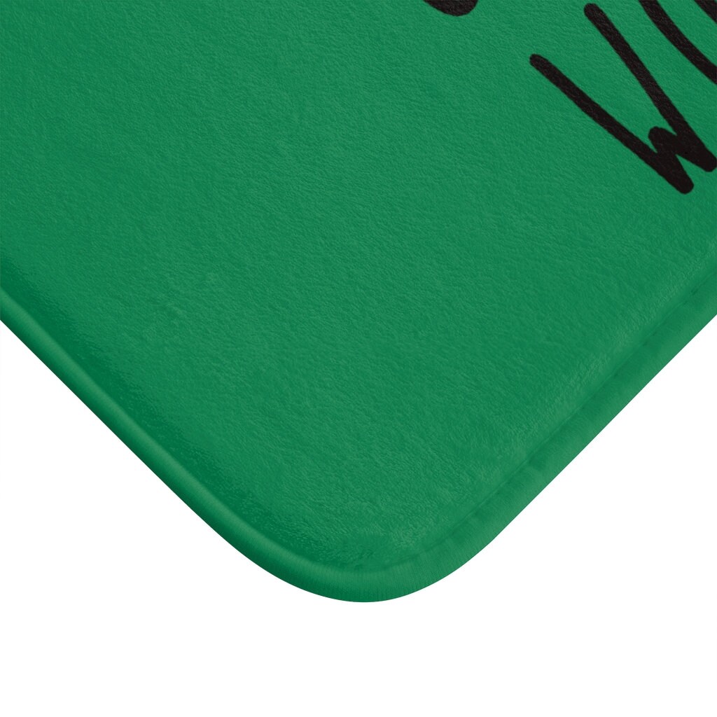 Dark Green Bath Mat Bath Mat Custom Bath Mat Personalized Etsy