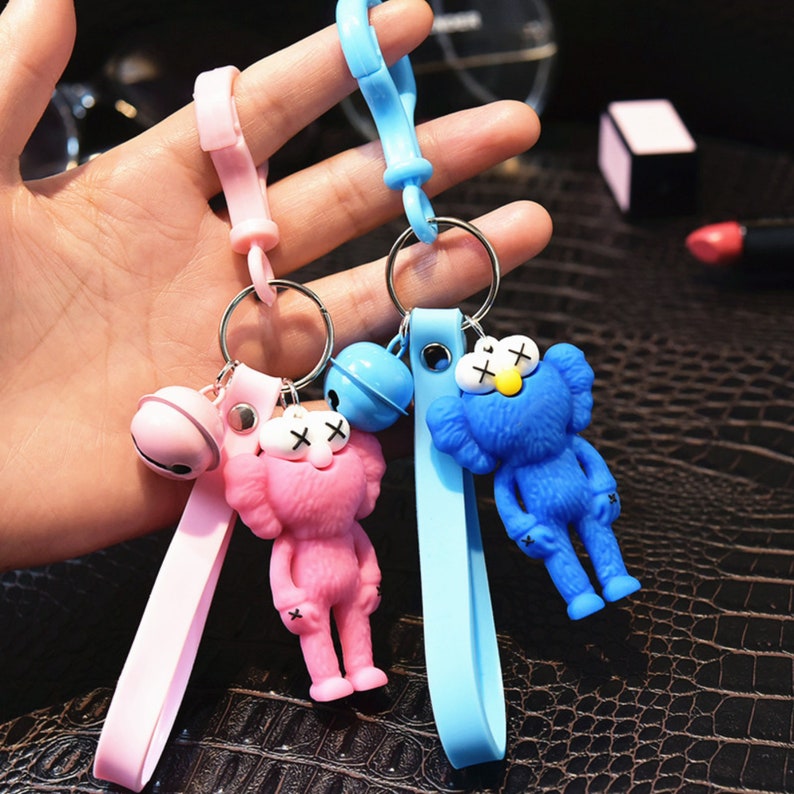 KAWS Keychain 3D Rubber Silicone Etsy