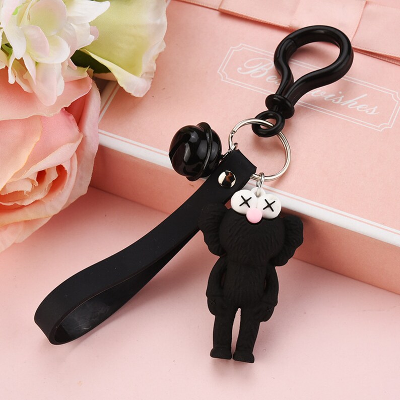 KAWS Keychain 3D Rubber Silicone Etsy