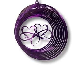 Infinite love metal wind spinner, endless love Valentine’s Day gift, never ending love gift, anniversary gift, tribal heart with infinity