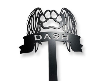 Pet paw metal pet memorial Customizable pet memorial grave marker man’s best friend memorial rainbow bridge