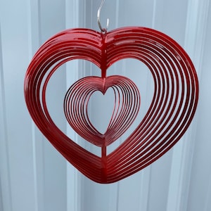Double heart wind spinner, love, Valentine’s Day Gift, Mothers Day gifts, garden decor, metal art