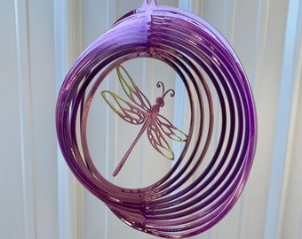Dragonfly wind spinner metal garden art, garden decor, dragonflies, metal art, gardening, yard art, colorful dragonflies