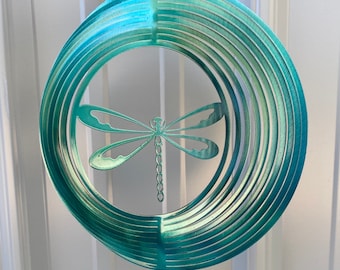 Dragonfly wind spinner metal garden art, garden decor, dragonflies, yard art yard ornaments, gardening decor