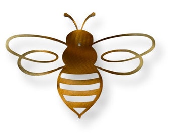 Honey Bee Metal Wall Art, bee farmer gifts, florist gift, farmhouse decor, she shed decor, garden decor