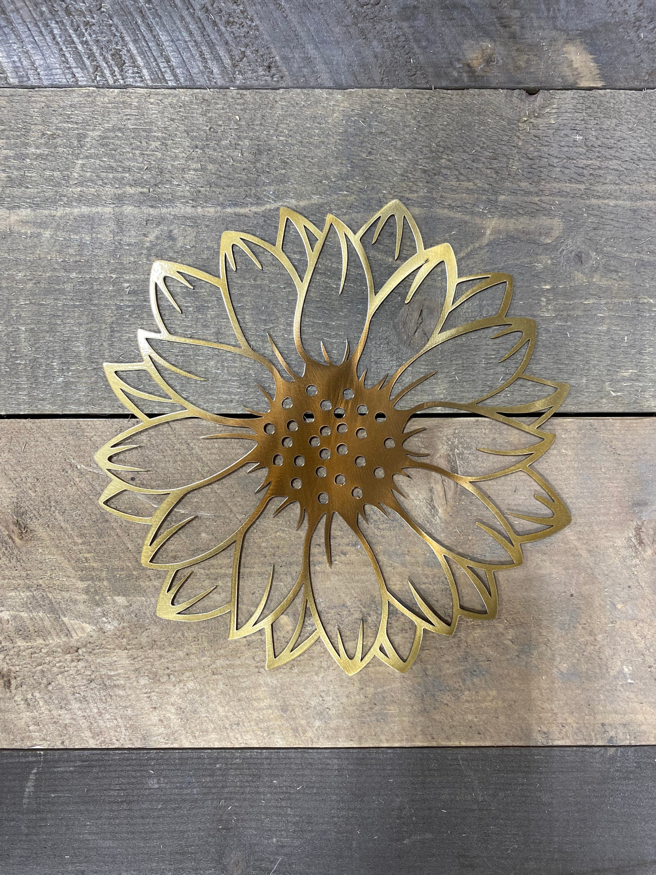 Sunflower Metal Wall Art Sunflower Decor She Shed Decor Etsy