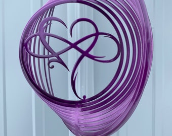 Infinity heart wind spinner, love, Valentine’s Day Gift, Mothers Day gifts, garden decor, gift for gardeners