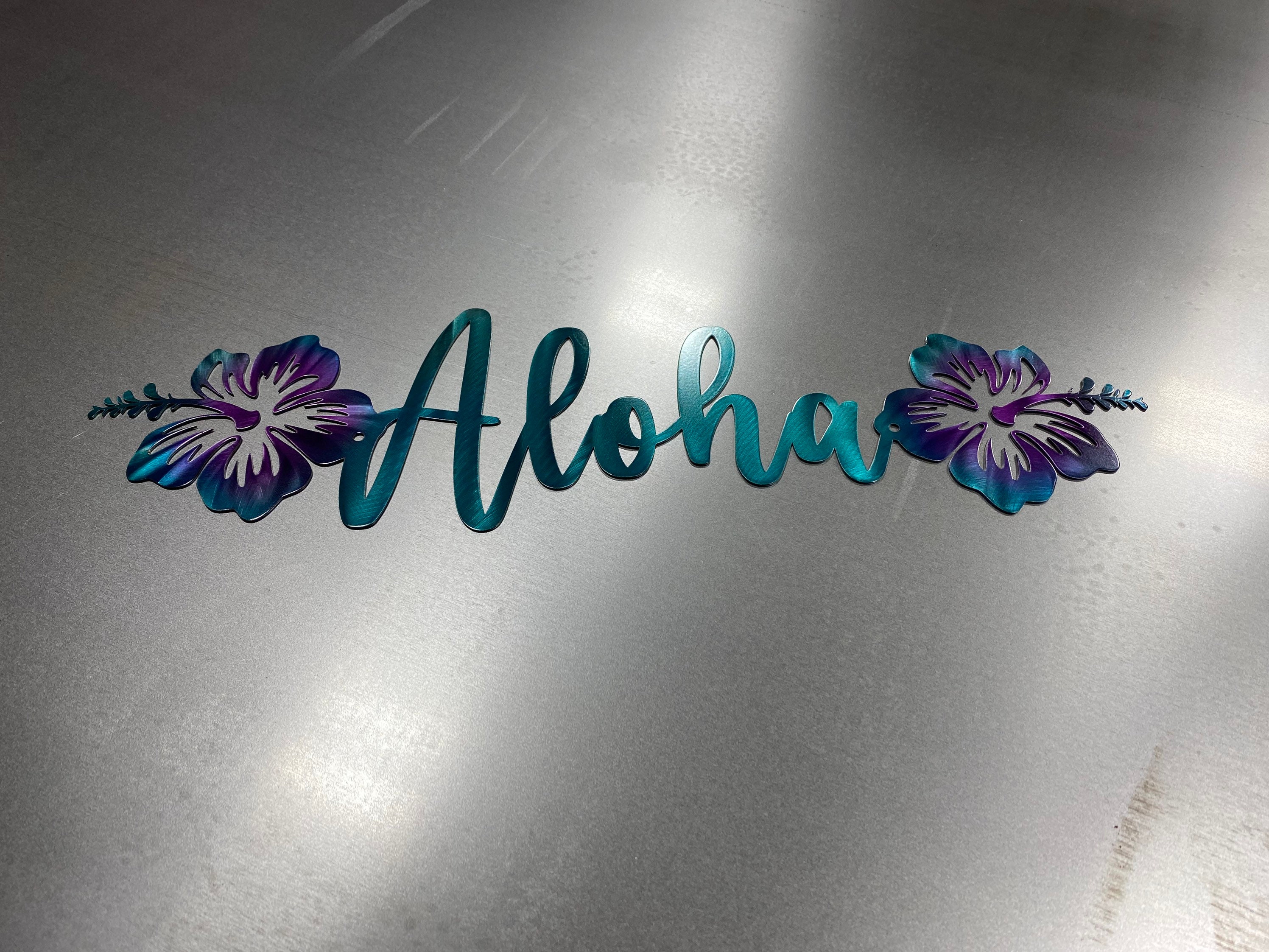 Aloha Metal Wall Hanging, Hawaiian Saying, Coastal Themed Decor ...