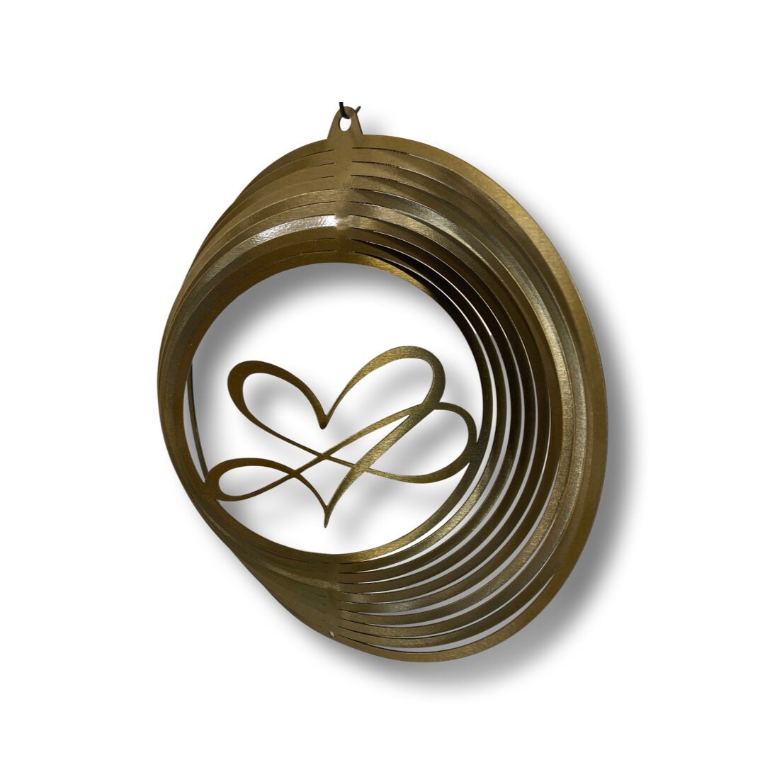 Infinite Love Metal Wind Spinner Endless Love Valentines Day Etsy