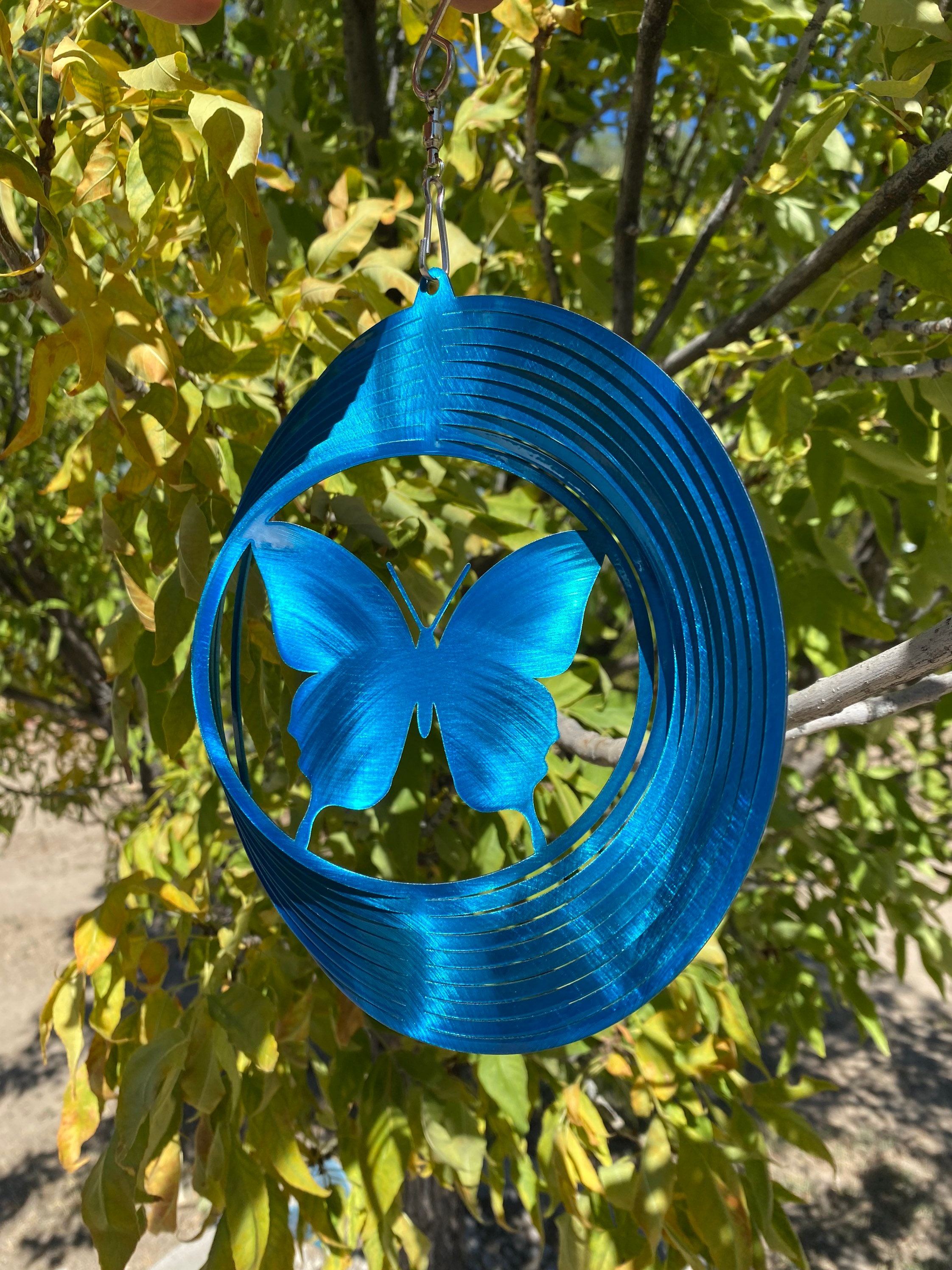 Monarch Butterfly Wind Spinner Metal Garden Art Garden Decor Etsy