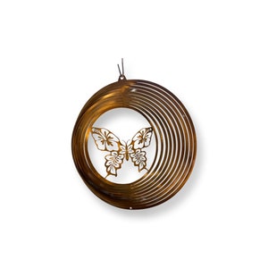Hibiscus butterfly wind spinner, hibiscus flower, metal hibiscus flower, garden decor, metal wind spinner