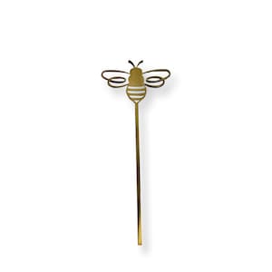 Metal honey bee metal garden stake, planter stake, flower garden decor, house plant decor, fairy garden accessories, beekeeper gift