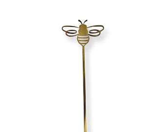 Metal honey bee metal garden stake, planter stake, flower garden decor, house plant decor, fairy garden accessories, beekeeper gift