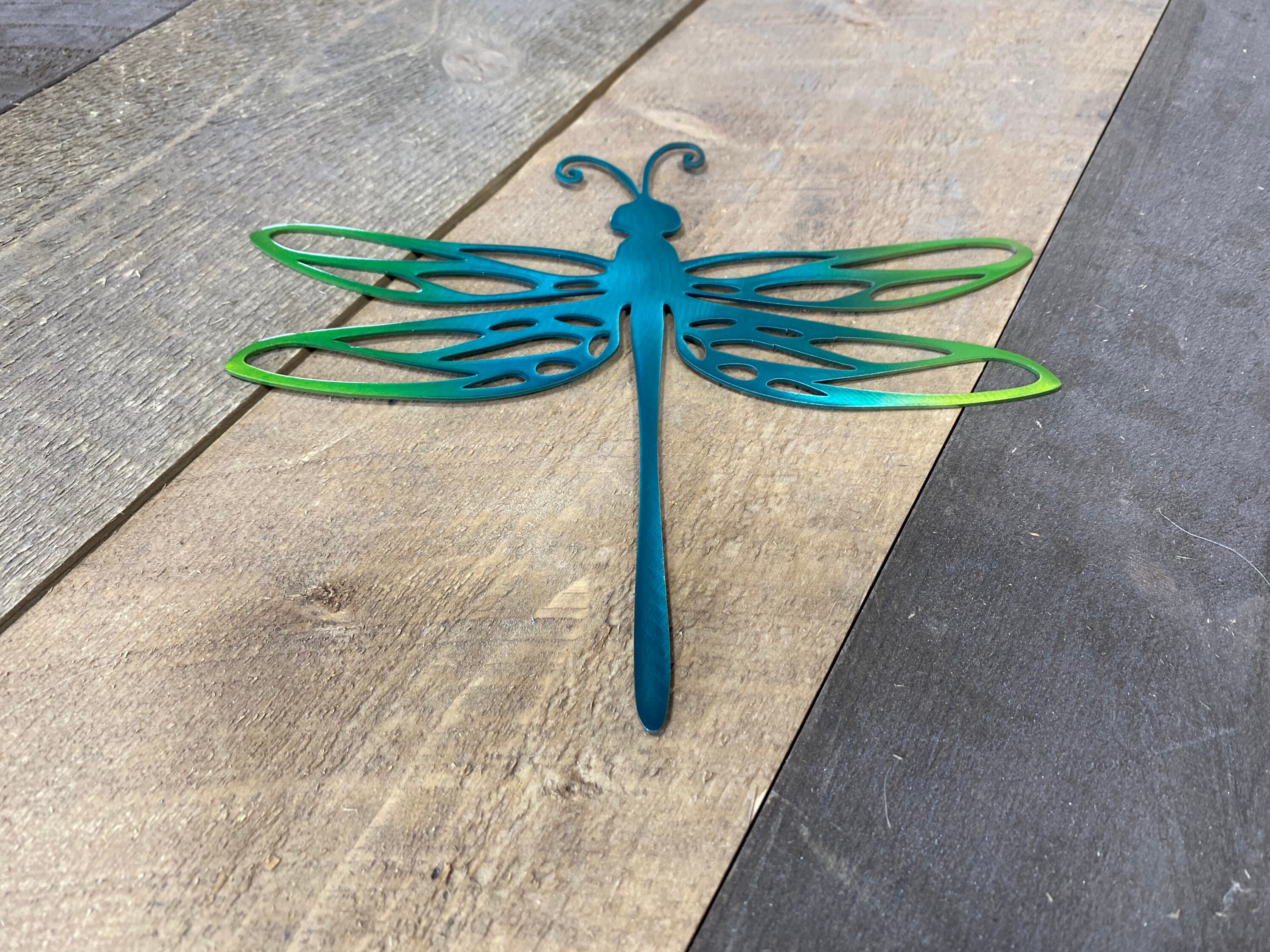 Metal Dragonfly Wall Art Dragonfly Garden Art Small Etsy