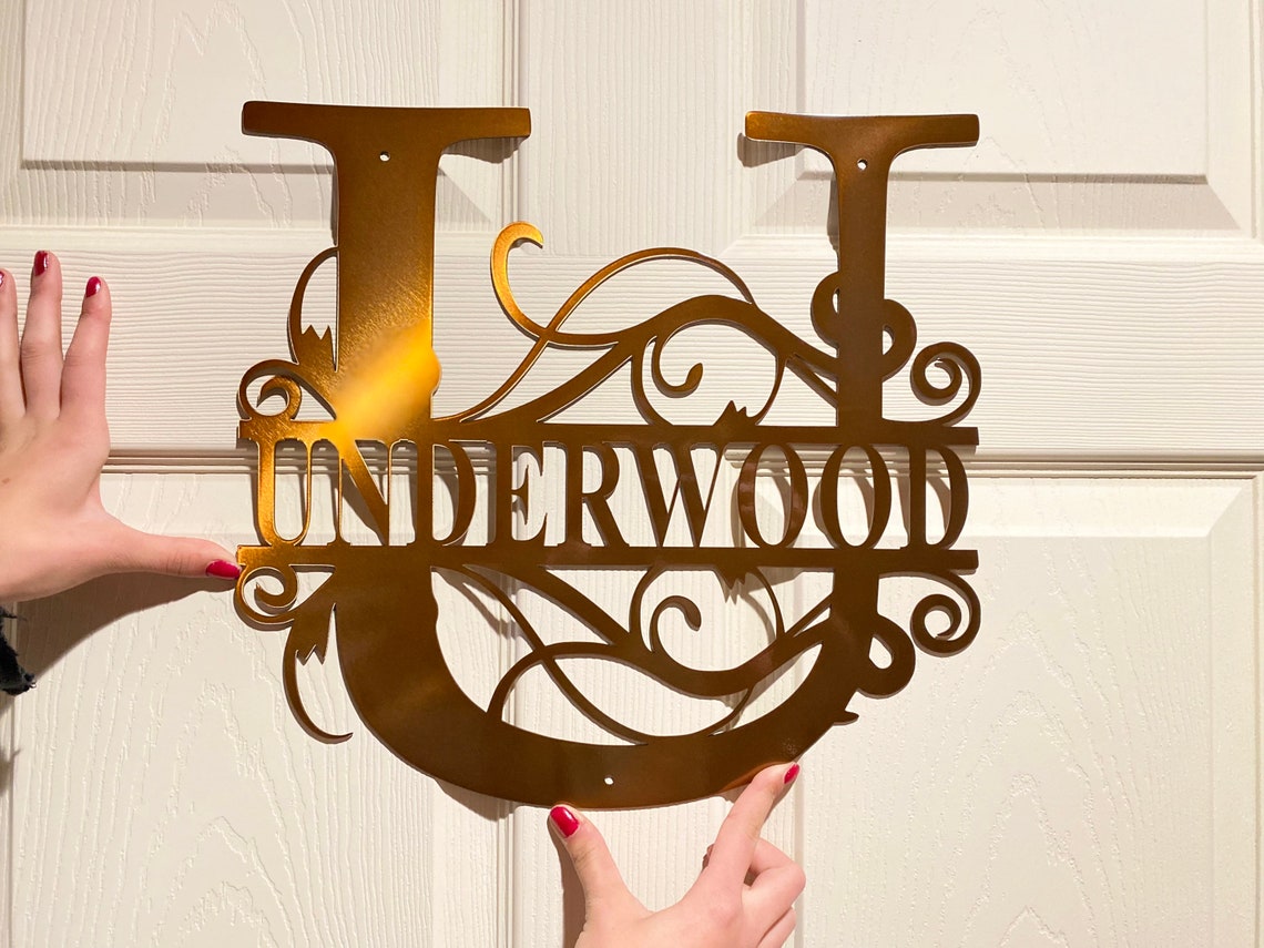Custom Metal Signs, Monogram Wall Decor, Last Name Sign, Metal Wall Art ...
