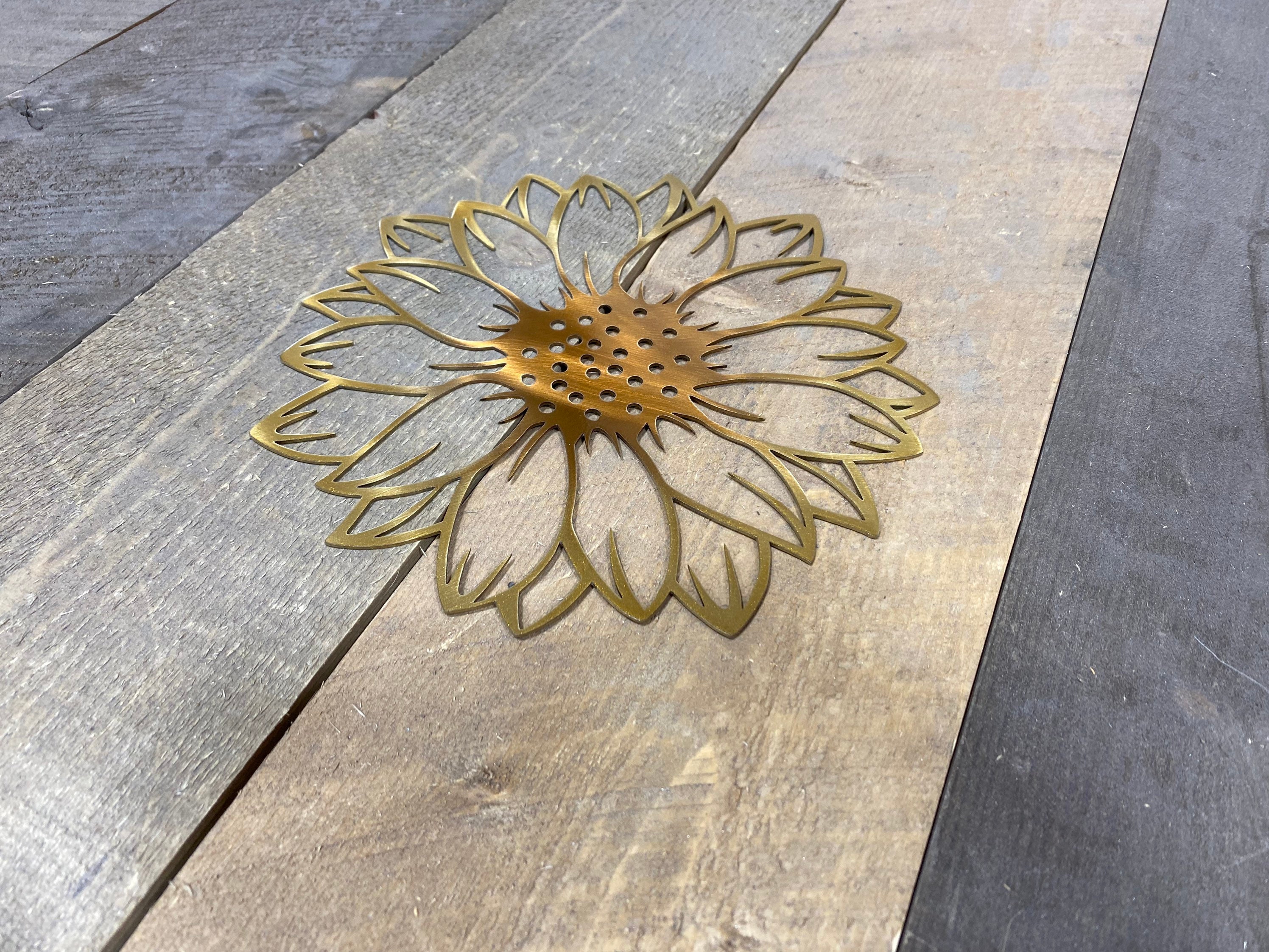 Sunflower Metal Wall Art Sunflower Decor She Shed Decor Etsy