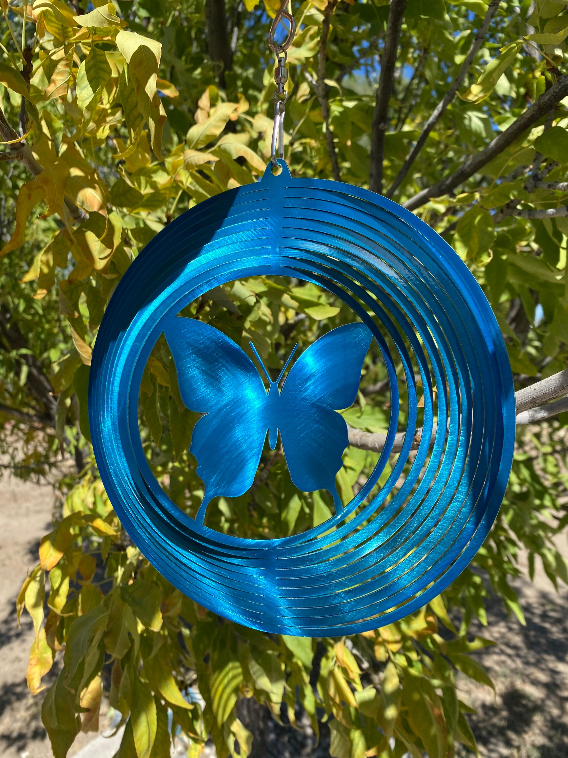 Monarch Butterfly Wind Spinner Metal Garden Art Garden Decor Etsy