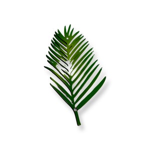 Large leaf, metal leaf, metal fern, rainforest decor, metal wall hanging, wall accent, palm leaf palm leaves