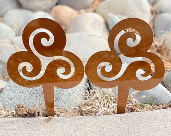 Decorative fern fiddlehead garden fencing, fern fiddlehead garden stake, planter decoration