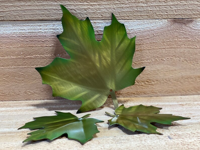 Maple Leaf Metal Wall Hanging Metal Leaf Art Autumn Wall Etsy