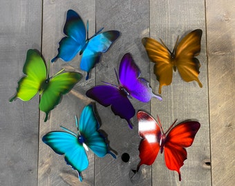 Metal butterfly wall art, Monarch butterfly, metal wall hanging, garden decor, outdoor garden decor, yard art, gardener gift, fairy garden