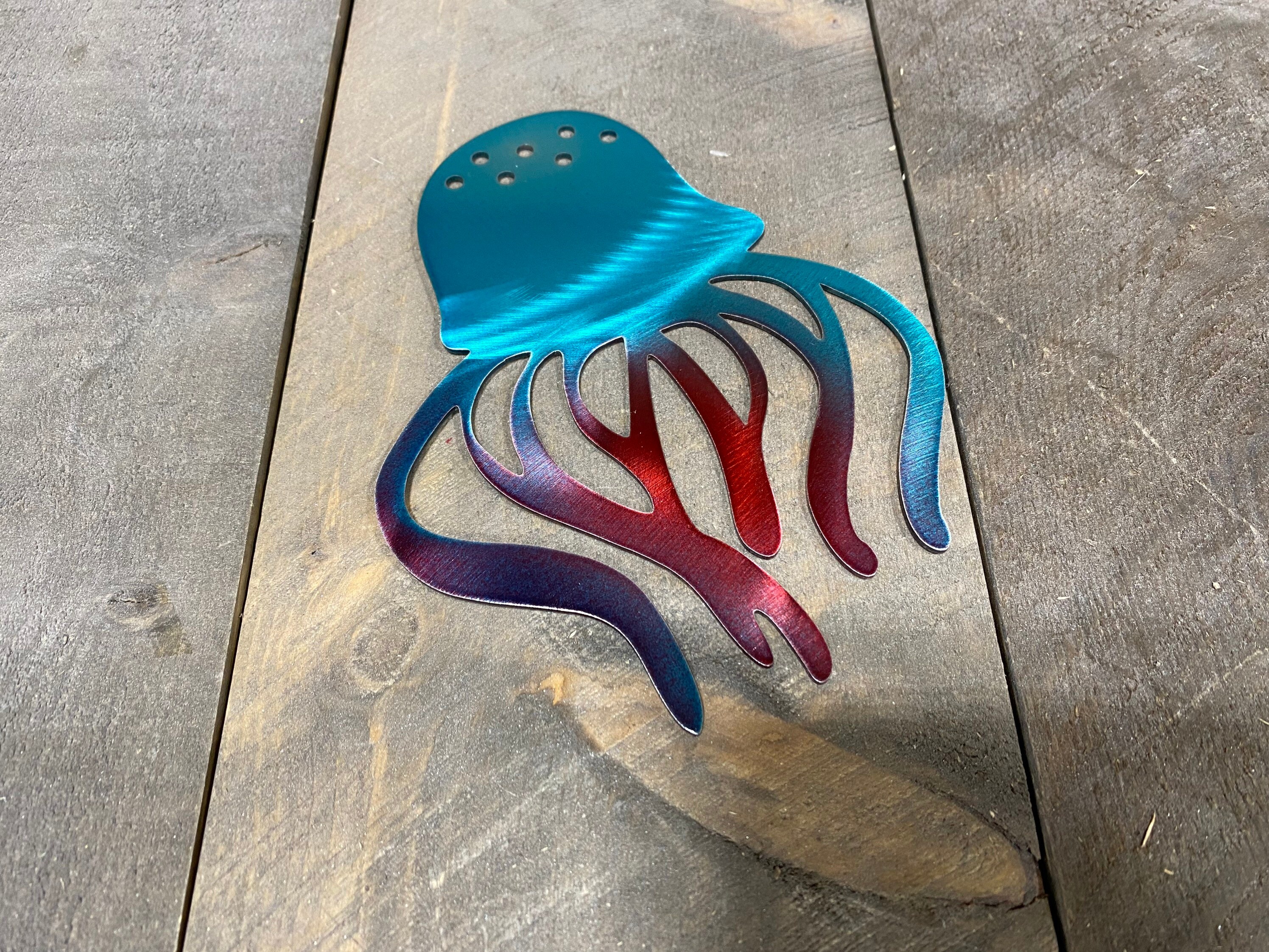 Jellyfish metal wall hanging jellyfish wall decor beach Etsy