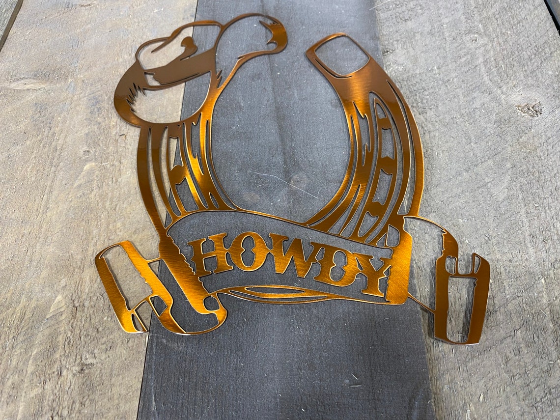 Horseshoe Metal Art Western Metal Art Rustic Metal Decor Etsy