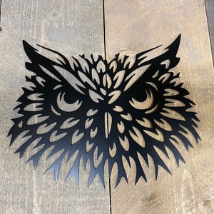 Cute owl decor, owl themed decor, child’s room decor, rustic metal wall hanging, owl wall accent