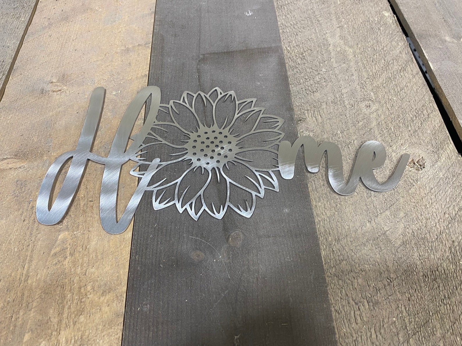 Sunflower Metal Wall Art Sunflower Home Decor She Shed Etsy