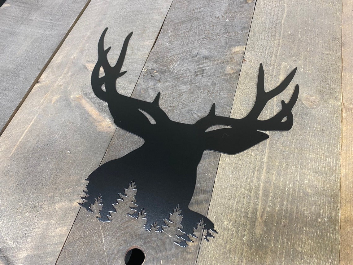 Deer Metal Art Wall Hanging Deer Hunter Gift the Great Etsy