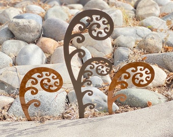 Cercado decorativo de helecho cabeza de violín, estaca de helecho cabeza de violín, decoración de jardineras