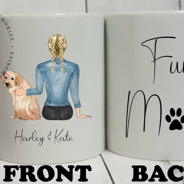 Fur mum mug, pet lover gift, dog mum gift, personalised mug, fur mum, birthday present,Christmas present, personalised