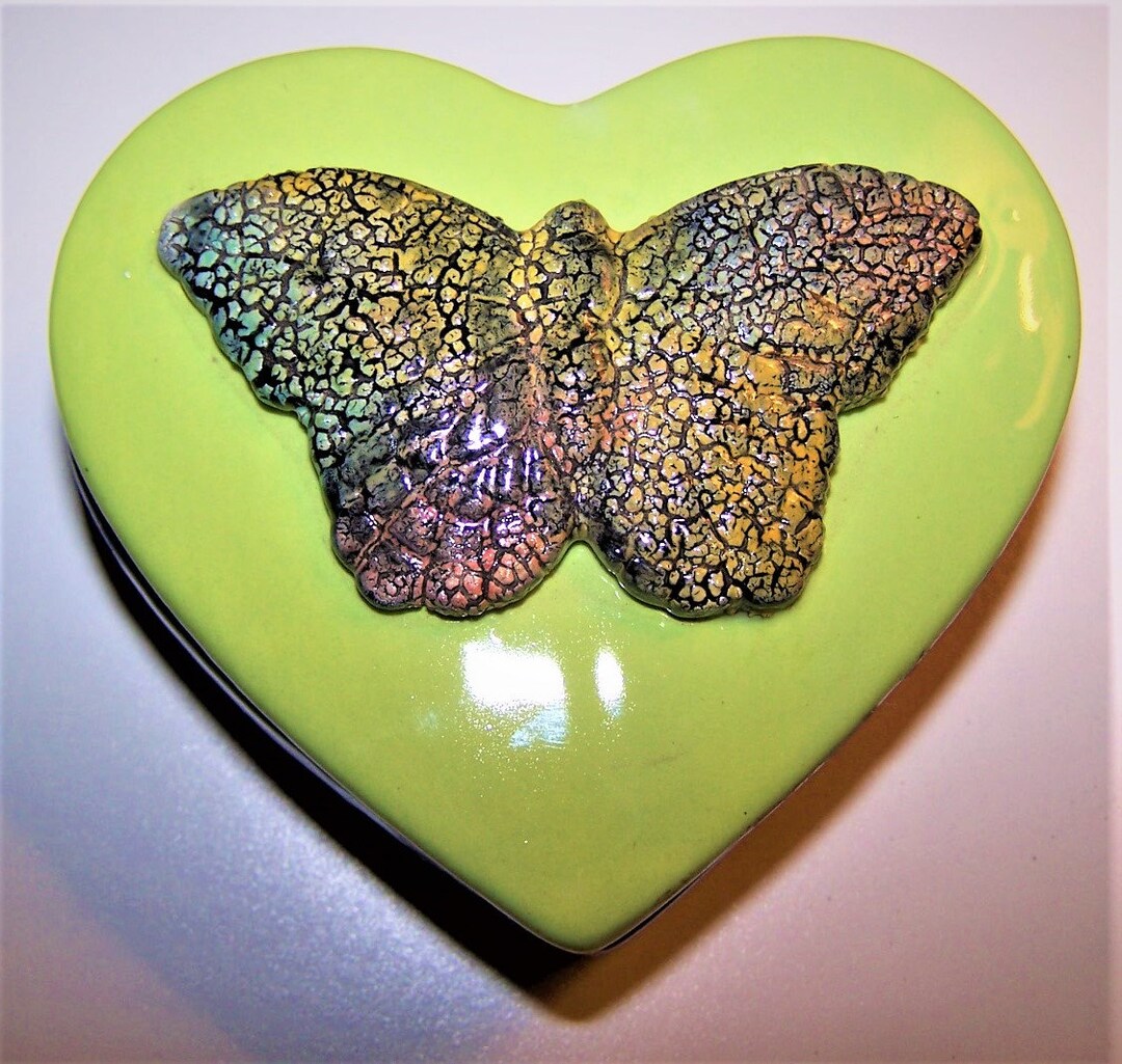 Ceramic Heart Box Handmade Butterfly Gift 4 Blue - Etsy