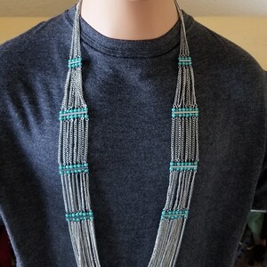 Vintage Faux Turquoise Necklace Duo with Southwestern Bracelet