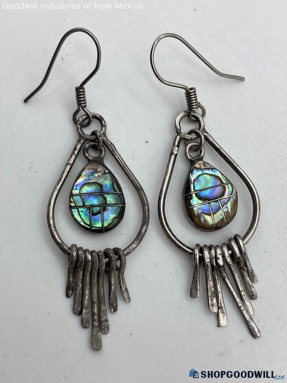 Sterling Silver SW Abalone Inlay Earrings with Fre