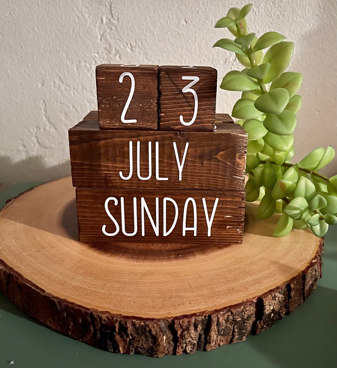 Handmade Wooden Calendar Set Days of the Week Calendar Etsy