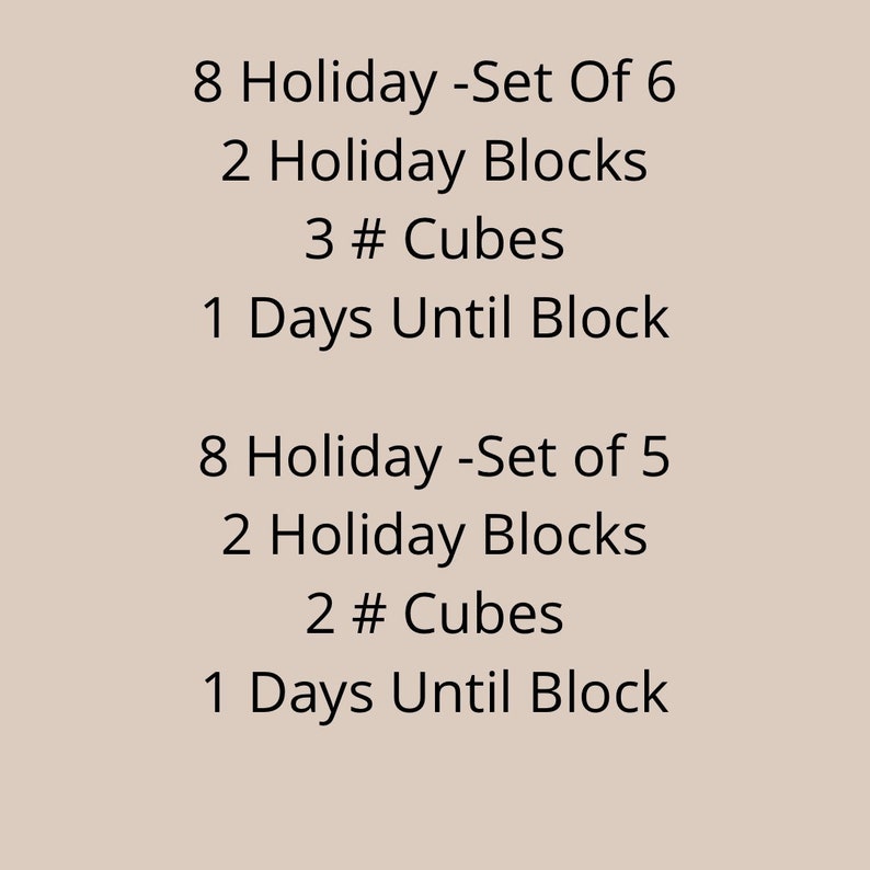 Calendar Holidays Countdown Set Custom Wood Decor Perfect Etsy