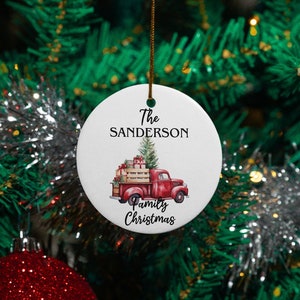 Personalized Family Christmas Decoration(D),Christmas Ornaments,Family Ornament,Family Stocking,Fireplace Ornament,Family Name Ornament