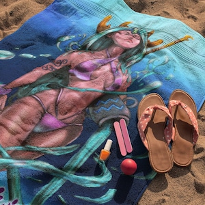 Aquarius Beach Towel, Aquarius Birthday Gift, Aquarius Zodiac Gift, Aquarius Party, Aquarius Gift Women, Aquarius For Girls, Aquarius Funny
