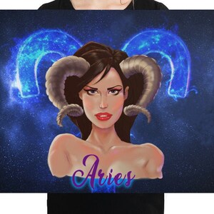 Aries Photo Paper Poster, Aries Funny Art, Aries Custom Poster, Aries Halloween Art, Aries Birthday Gift, Aries Baby, April Aries Gift
