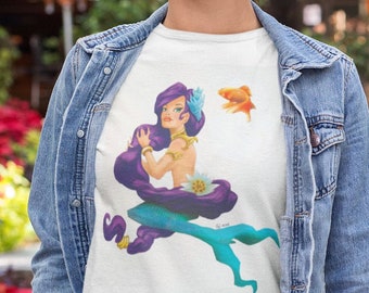 Lavenya Mermaid Unisex Heavy Cotton Tshirt (kolekcja Mermaid)