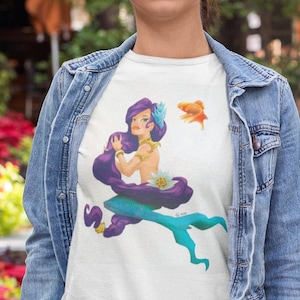 Lavenya Mermaid Unisex Heavy Cotton Tshirt (Mermaid Collection)