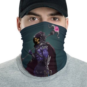 Skeleton All-Over Print Neck Gaiter l Face Mask l Face Covering l Headband l Bandana l Balaclava l Neck Warmer l Bandit Mask
