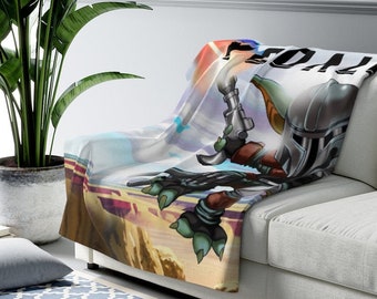 Yodalorian Grogu Sherpa Fleece Blanket, The Child Gift