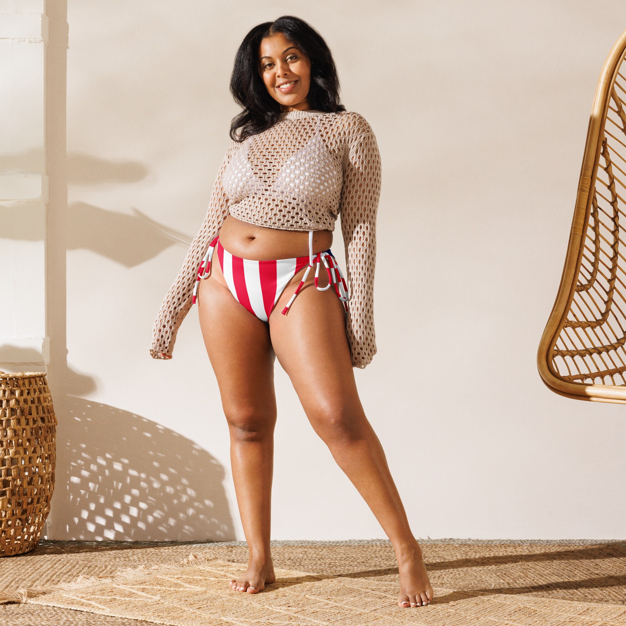 Red White And Blue Bikini Top Fourth Of July Bikini, Patriotic