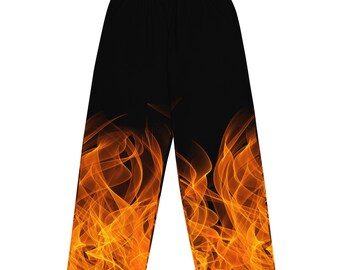 Pants on Fire Wide-leg Pants, Jin Kazama Pants, Flames Pants