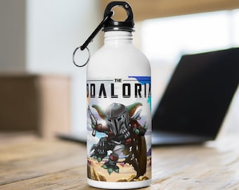La bottiglia d'acqua Yodalorian in acciaio inossidabile, la bottiglia d'acqua Grogu, la bottiglia d'acqua per bambini, la bottiglia d'acqua di Halloween, il regalo per bambini, il regalo Grogu